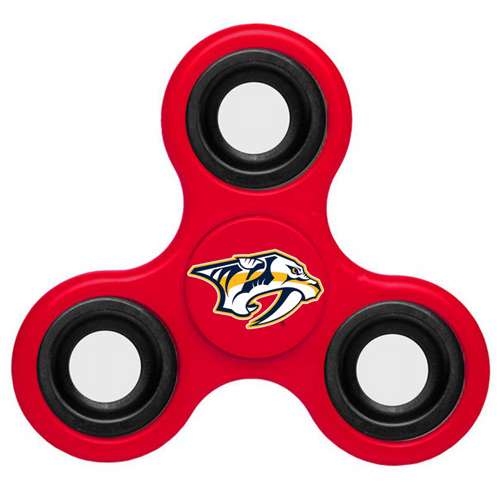 NHL Nashville Predators 3 Way Fidget Spinner A111 - Red - Click Image to Close